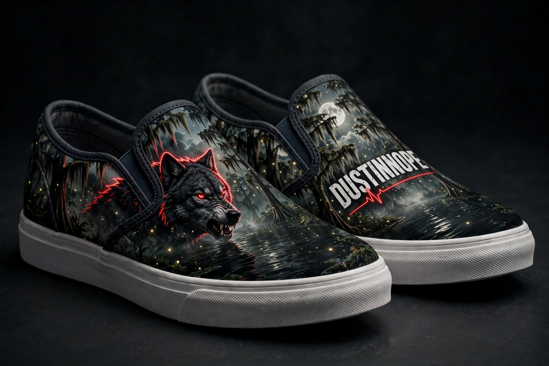 Dustinnope Night Swamp Slip-Ons